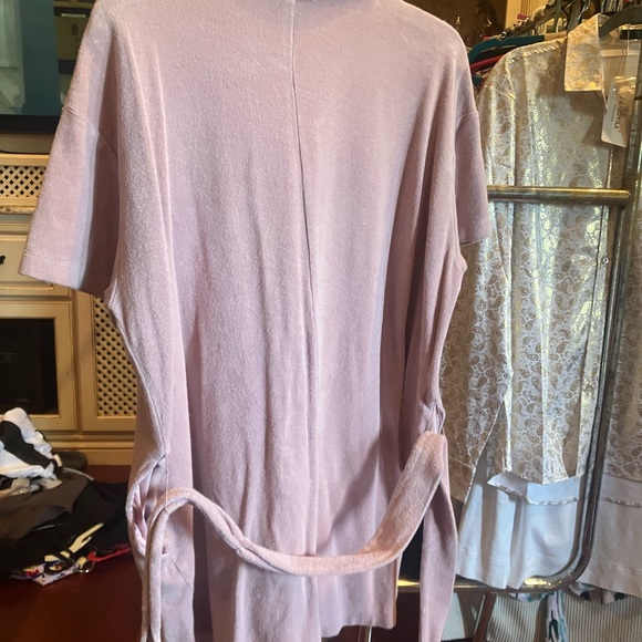 Eloquii Blush Pink Terry Cloth Shirt - Picture 3 of 4